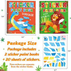 Omgouue spiral-sticker books—vibrant dino designs spur imagination.