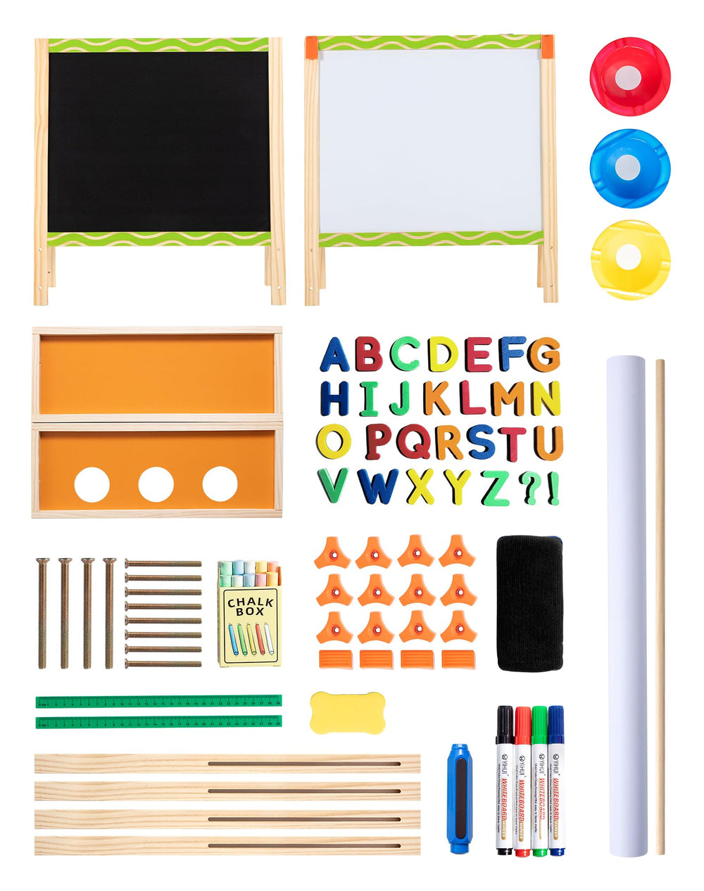 OMOTIYA Kids Easel ideal for homeschool and classroom activities.