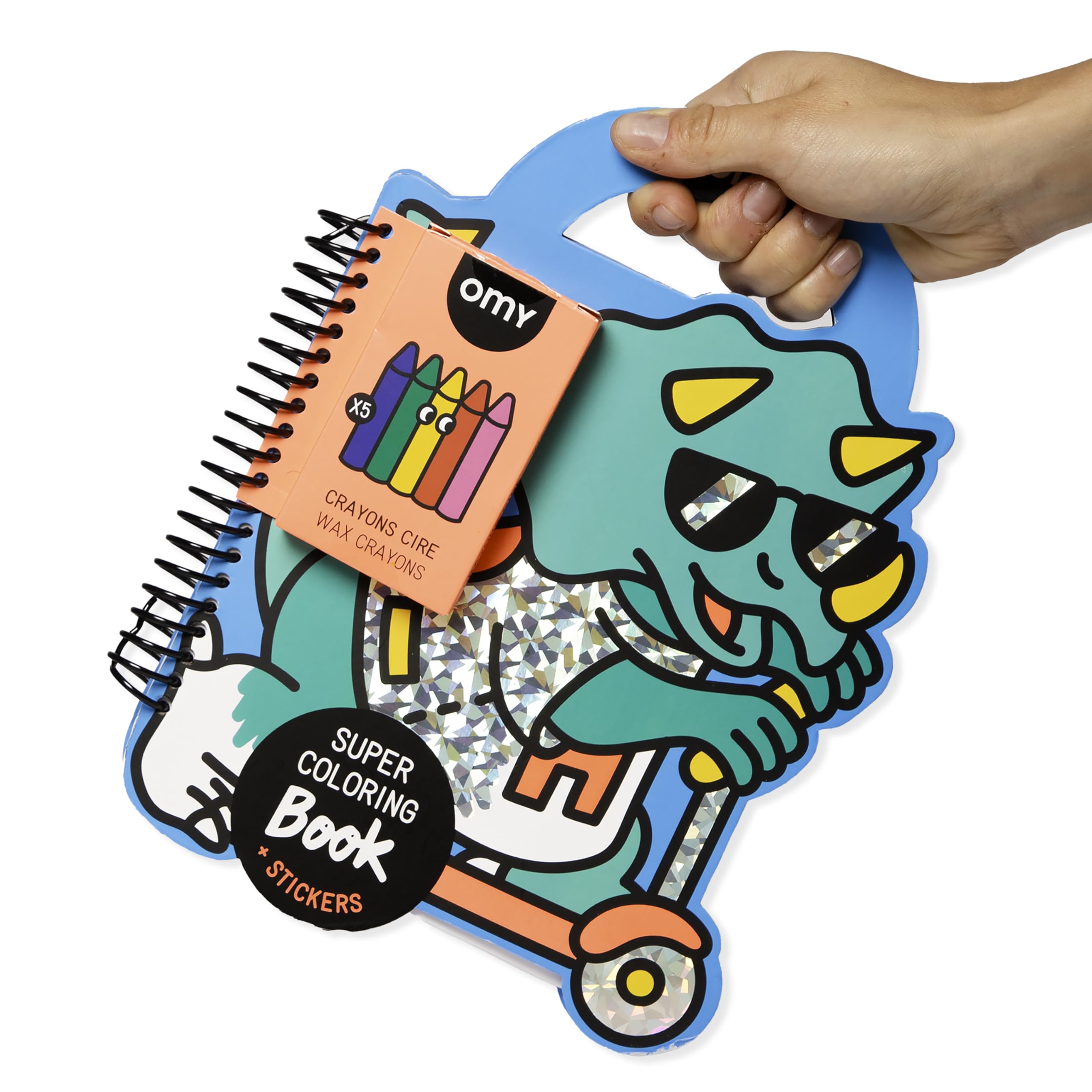 Omy Dinosaurs coloring book cover inviting creative play for kids