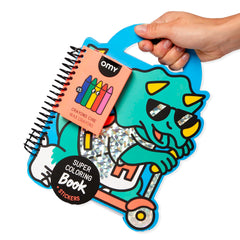 Omy Dinosaurs coloring book cover inviting creative play for kids
