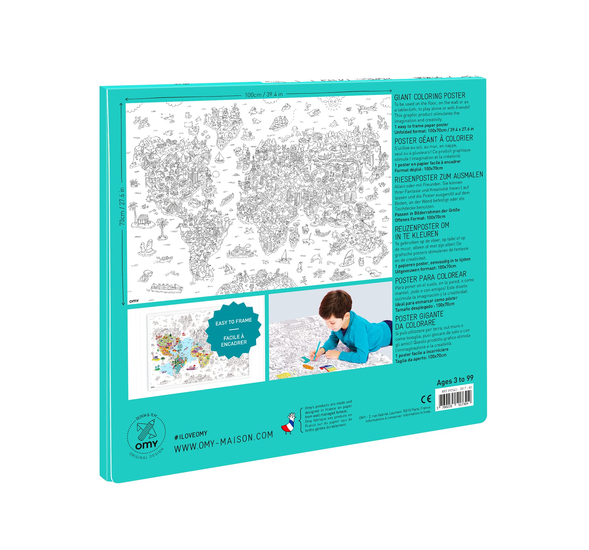 Omy Atlas family activity poster inspires shared coloring experiences for parties and homework