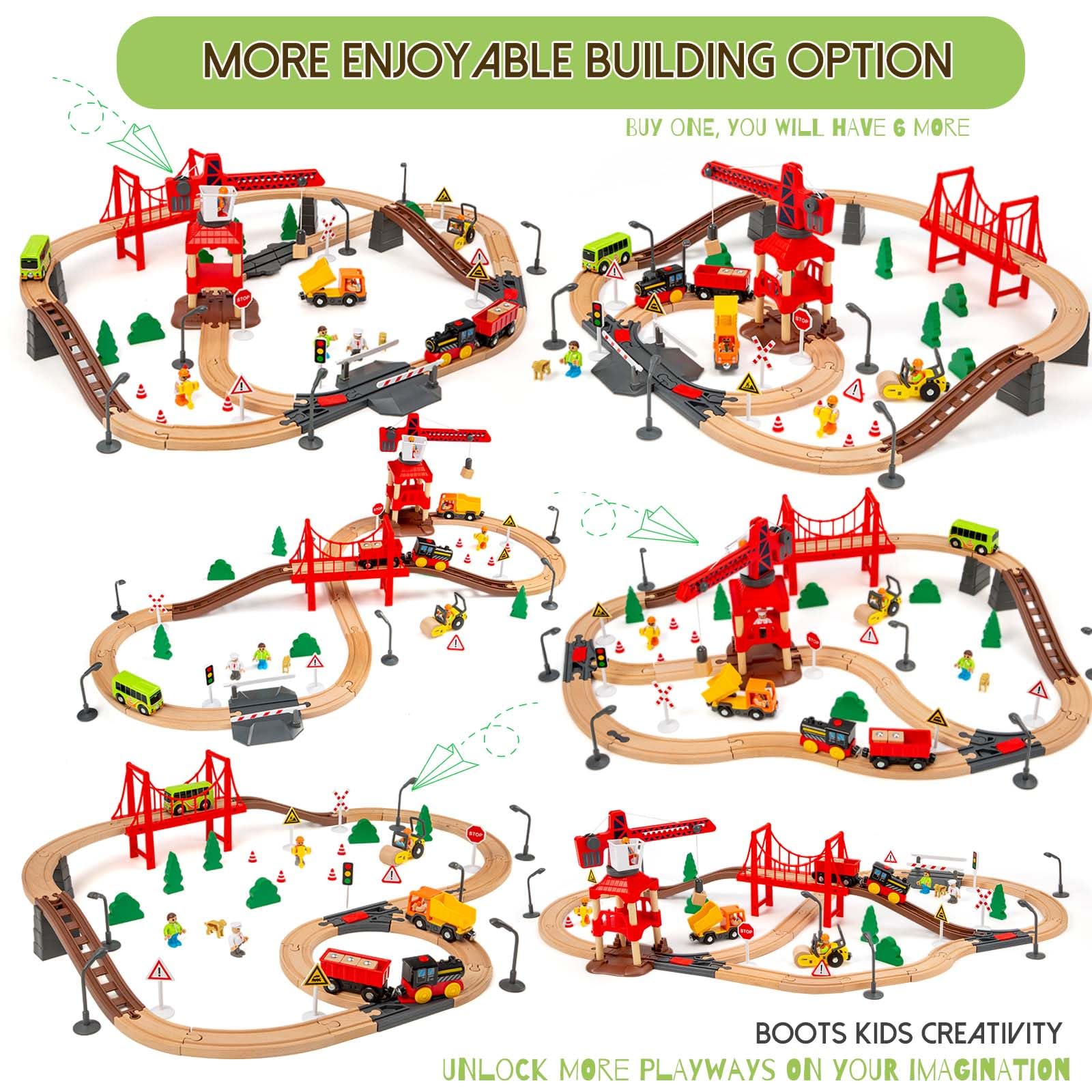 OMYbaby wooden figures and vehicles spark dynamic family storytelling.