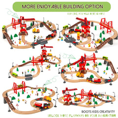 OMYbaby wooden figures and vehicles spark dynamic family storytelling.