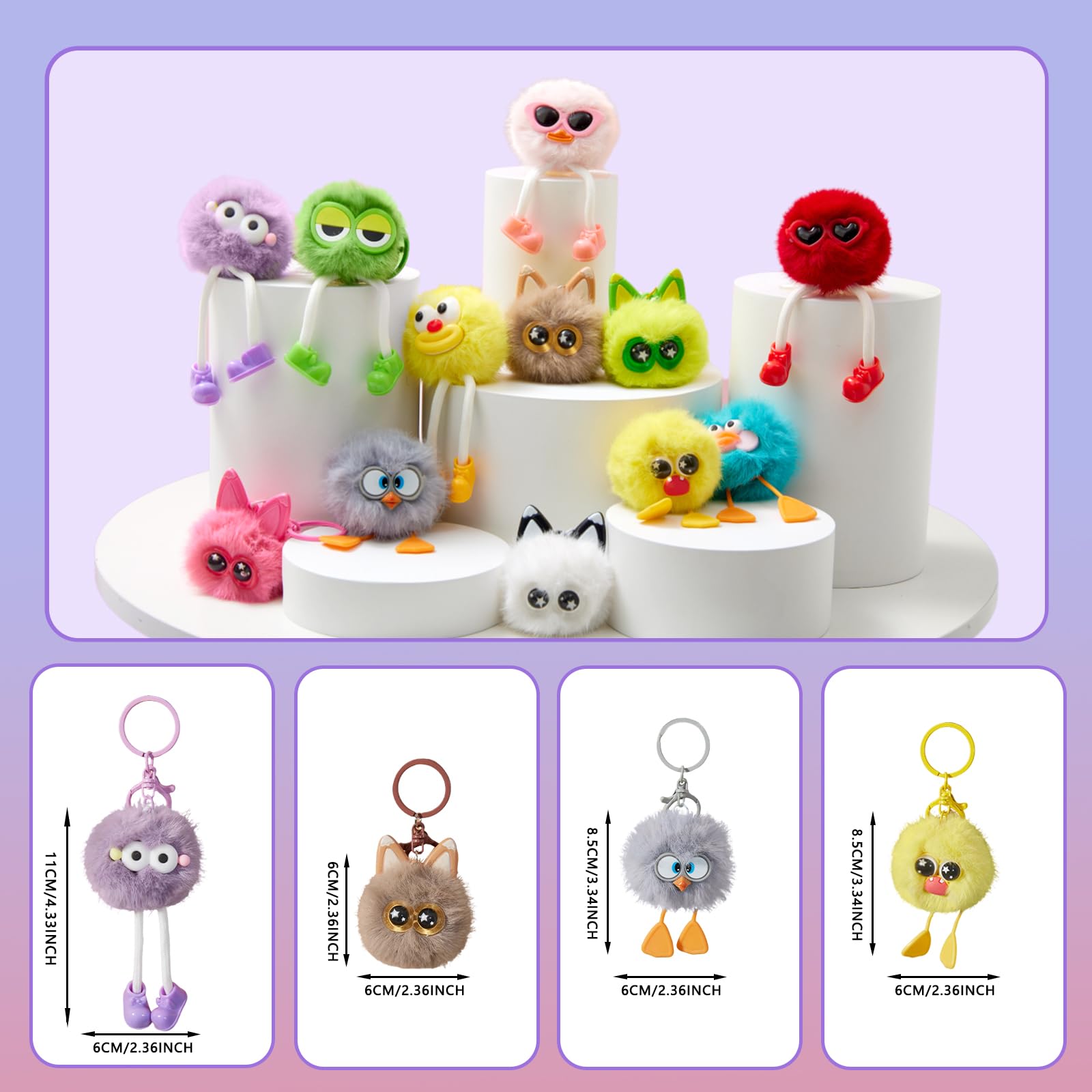 OMyFav soft plush keychains designs add adorable flair to backpacks