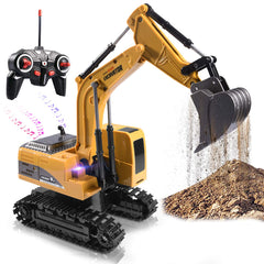 Onadrive Construction Excavator Toy with remote control for realistic playtime fun.