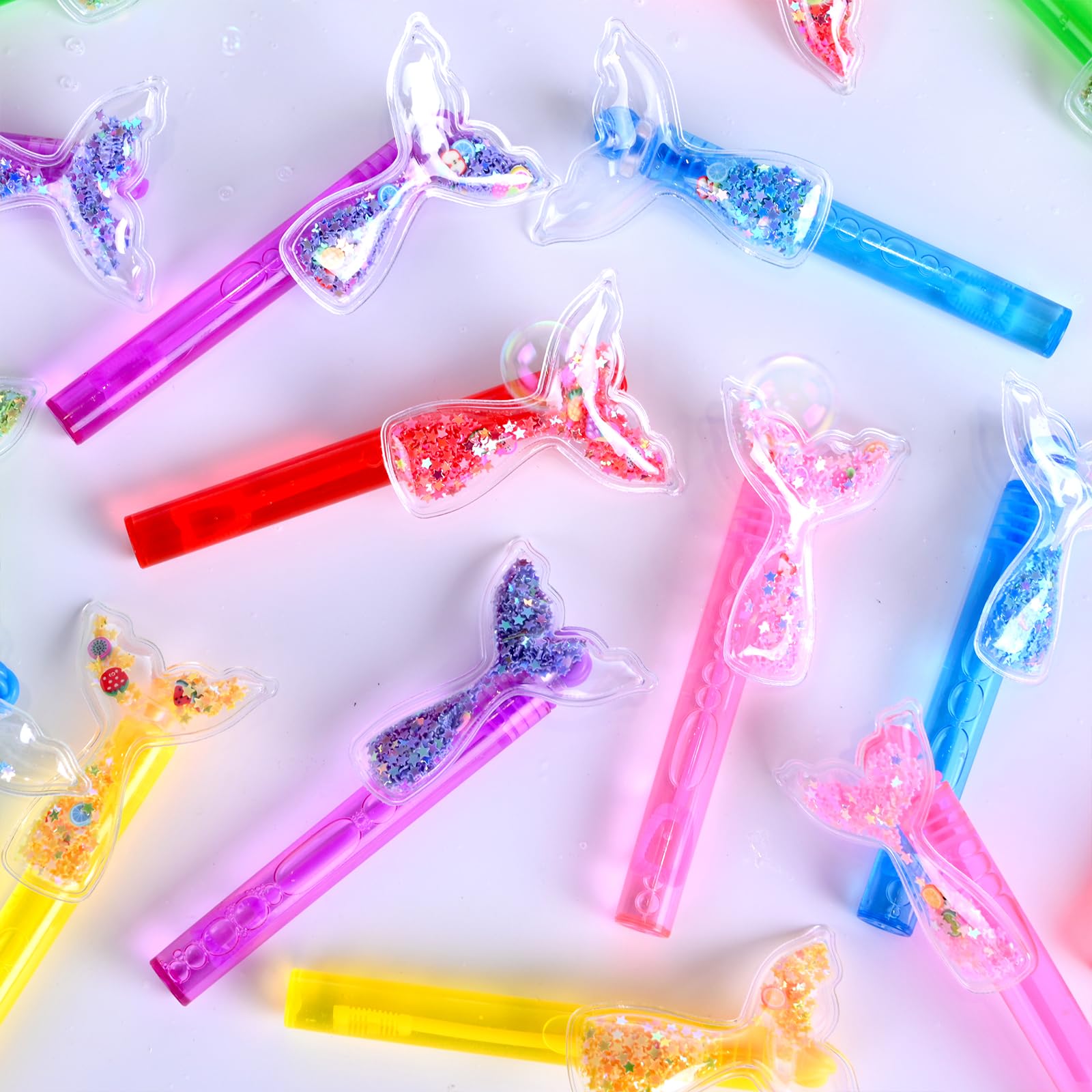 ONBKYGF Glitter bubble wands in six colors spark joyful kids’ play.