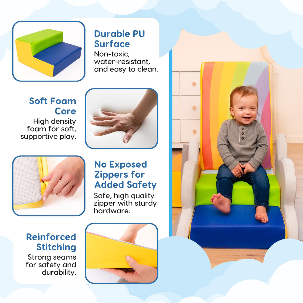 Once Upon a Cloud foam climbing blocks sun cube bright focal point for play