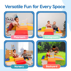 Once Upon a Cloud foam climbing blocks vegan leather detail and durability