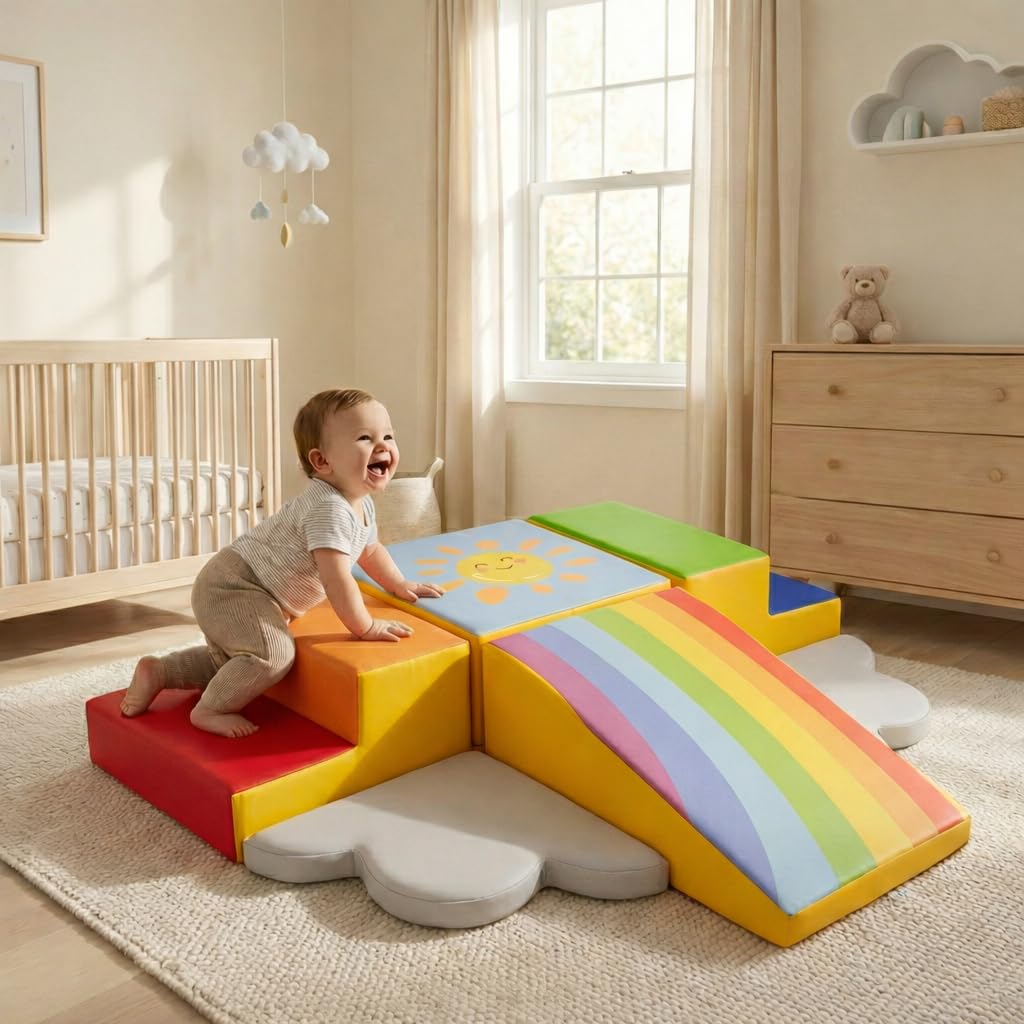 Once Upon a Cloud foam climbing blocks velcro connectors secure pieces