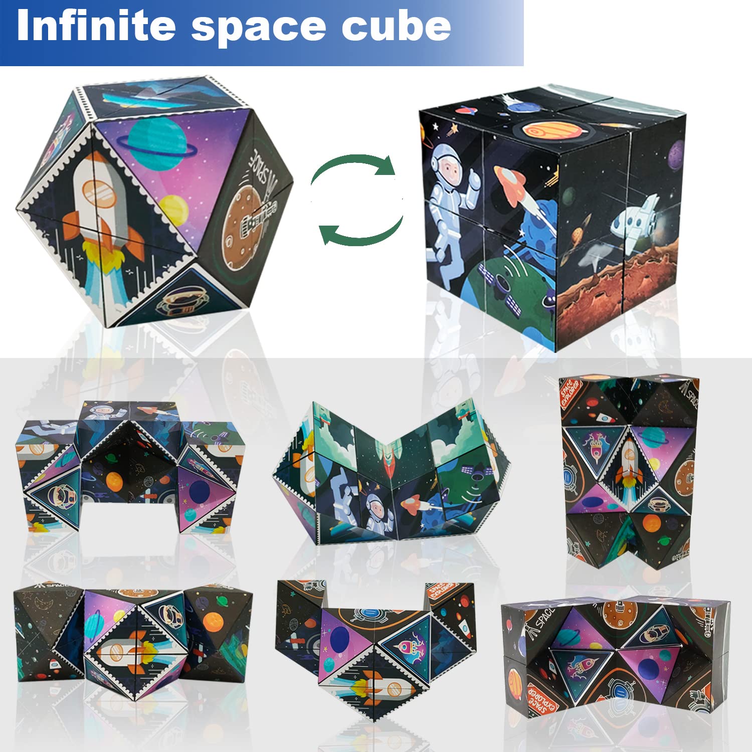 ONCOFAN 3D Flips Magic Cube Set pack 2 in action for focus and concentration
