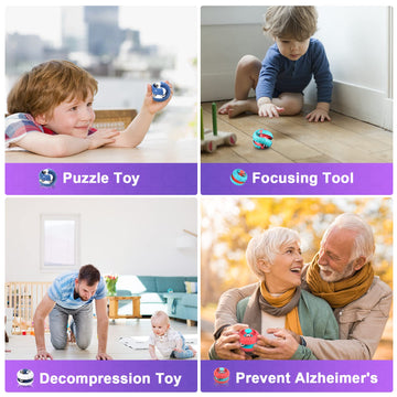 ONCOFAN portable fidget toy in hand showing one-handed play.