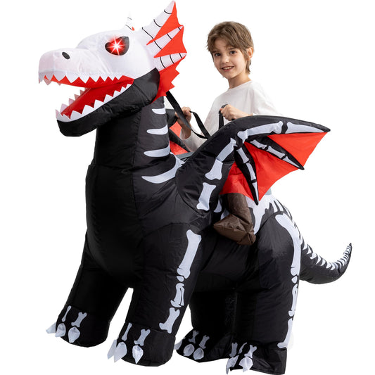 One Casa inflatable skeleton dragon costume package ready for setup