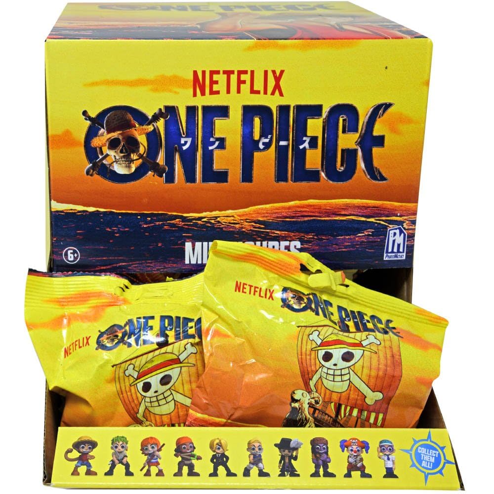 One Piece mini figure display collectible on shelf for avid fans