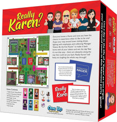 Players around the table enjoying Really Karen board game with friends