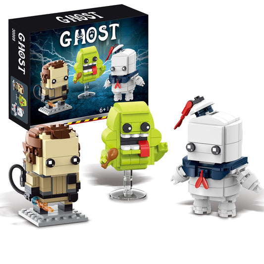 Onederbkk Halloween Ghost Action Figure Building Set parts for creative display and easy assembly.