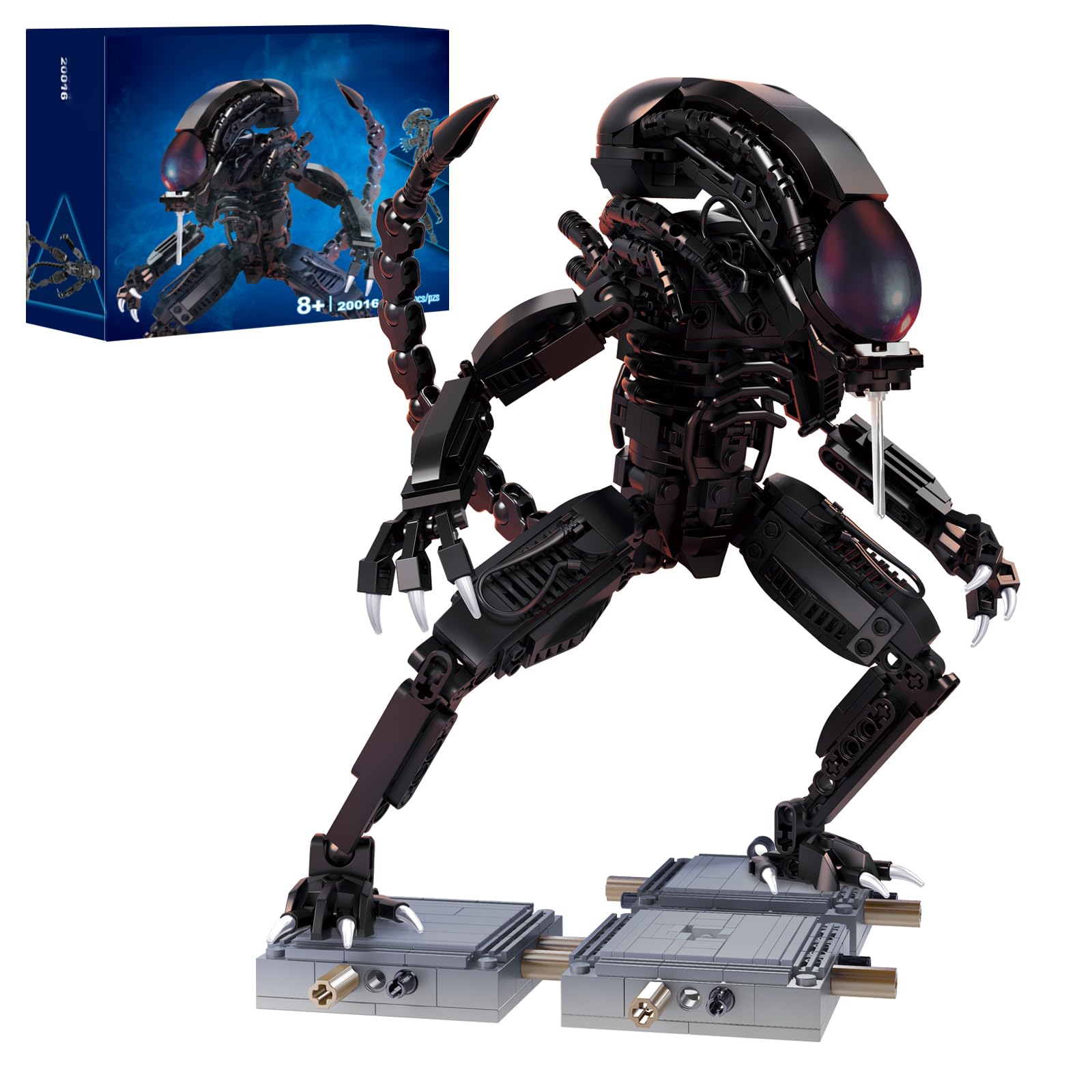 onederbkk Xenomorph building kit assembly shows easy-step construction for a satisfying build