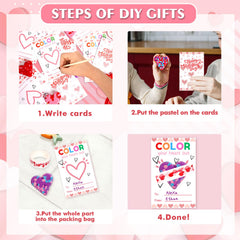 ONEHAUS classroom valentines exchange cards encourage sharing and social skills