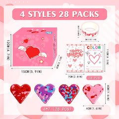 ONEHAUS heart-pattern crayon set adds color to kid valentine exchanges