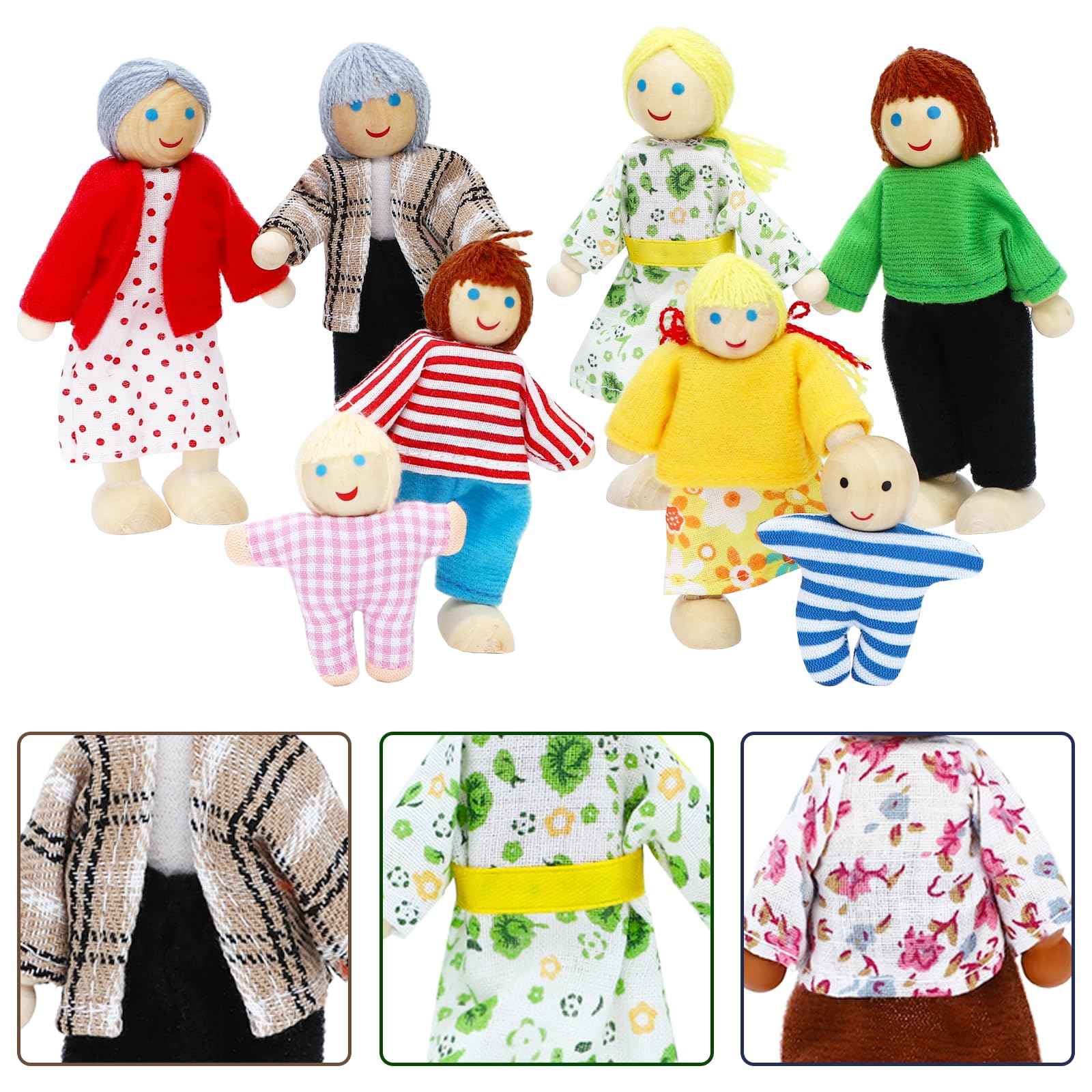 ONEST parents figures in soft clothing for everyday family scenes and role play