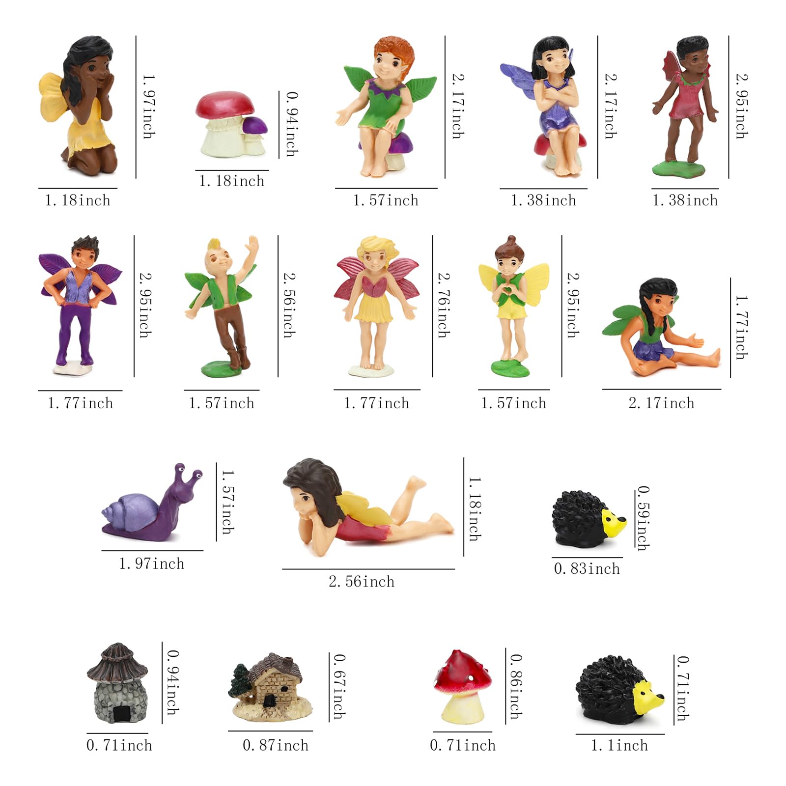 ONEST hand painted fairy figures add charm to shelves desks and table decorations