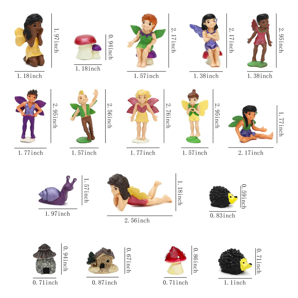 ONEST hand painted fairy figures add charm to shelves desks and table decorations