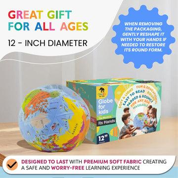 OneZa globe comes in gift-ready packaging for birthdays and holidays