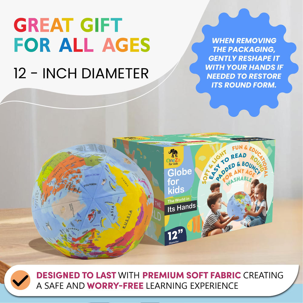 OneZa globe comes in gift-ready packaging for birthdays and holidays