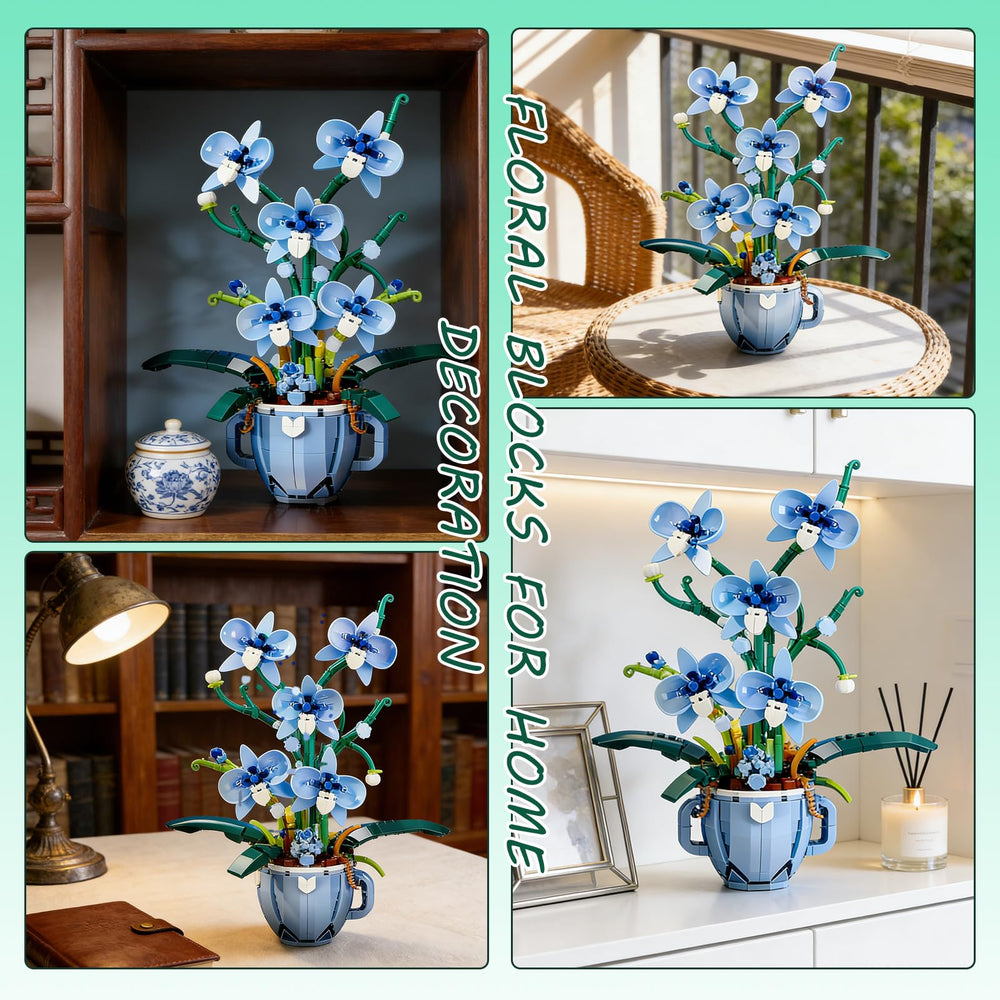 ONIMISC blue orchid set makes a stylish gift and décor piece.