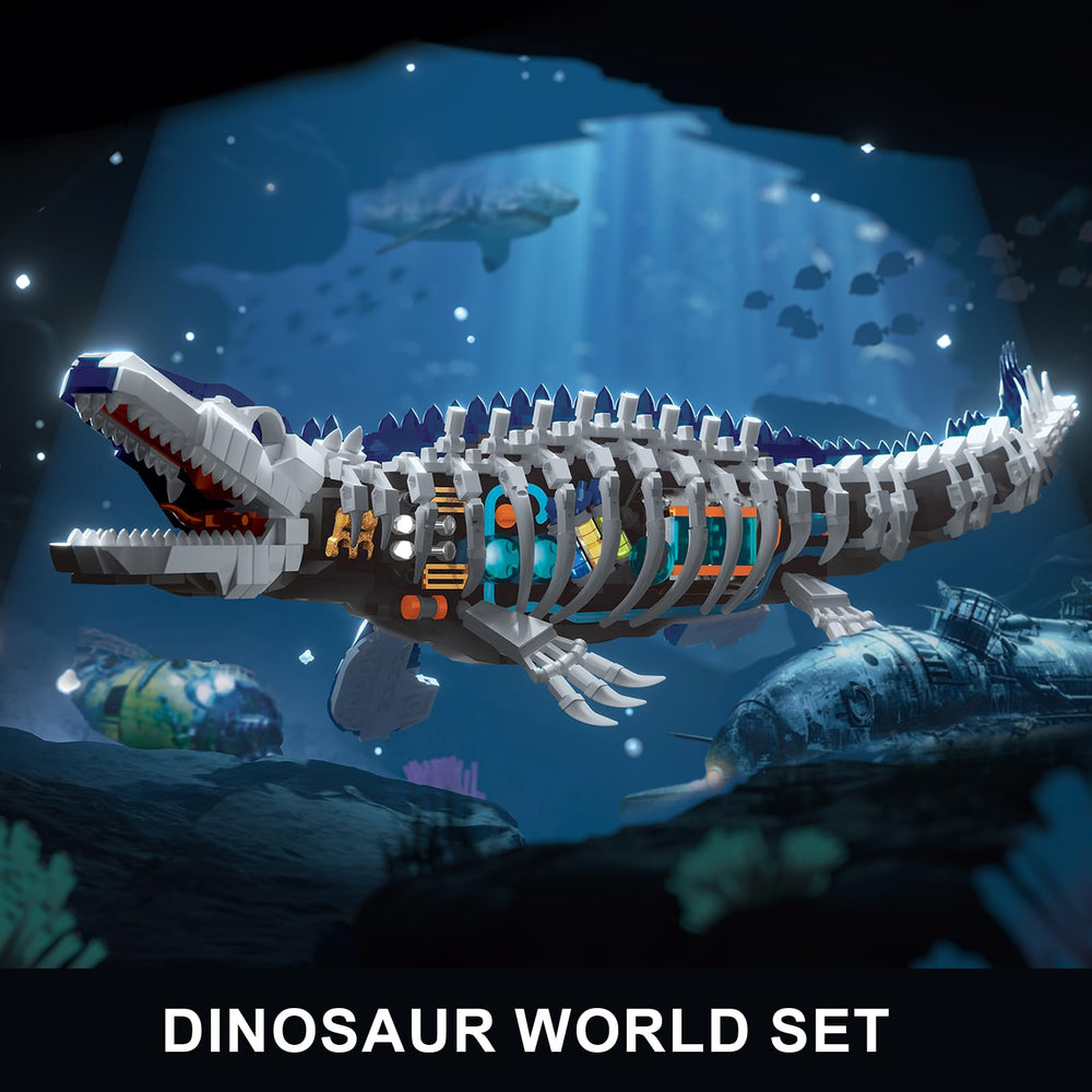 ONITUOFO dino glowing energy vessels illuminate the model with a futuristic glow
