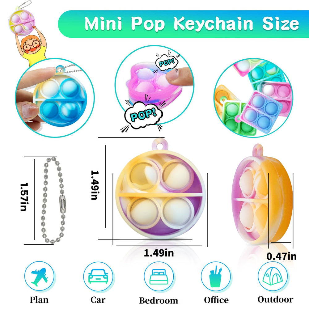 ONKULL bright color pop-keychains add a playful sensory focus in class