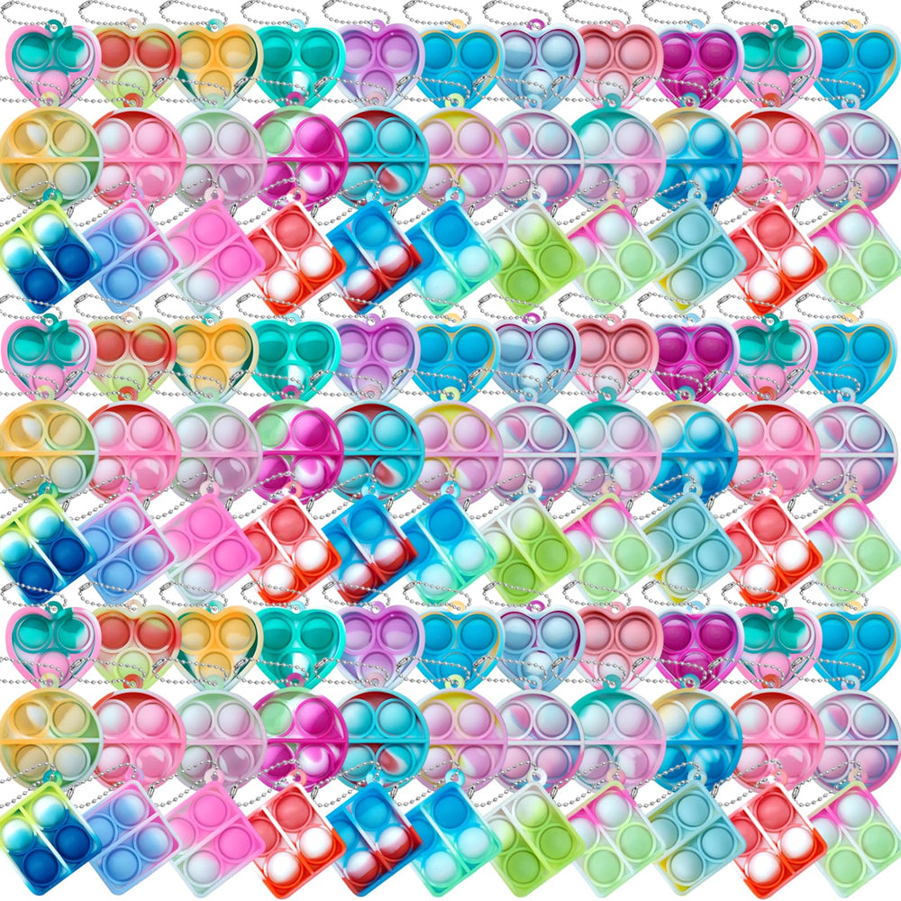 ONKULL Pop Fidget Keychain 90-Pack bundle for portable sensory play on the go