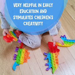 Only U four-dino set showcased for classroom demos and party favors.