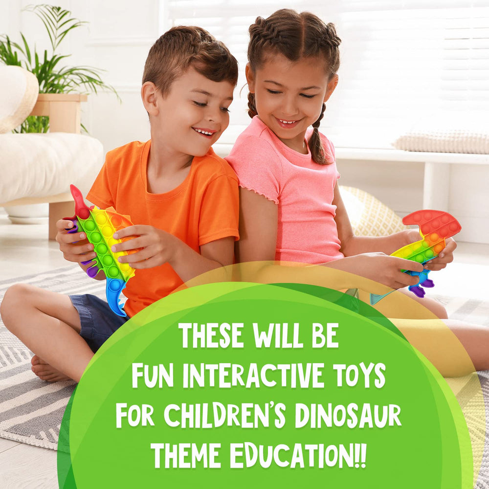 Only U T-Rex bubble pop close-up showing durable silicone and reusable fun.