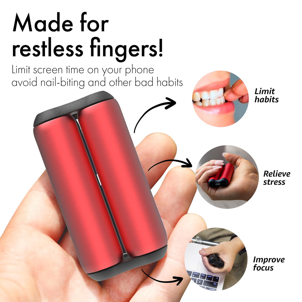 ONO Roller compact red junior size is portable stress relief at the desk