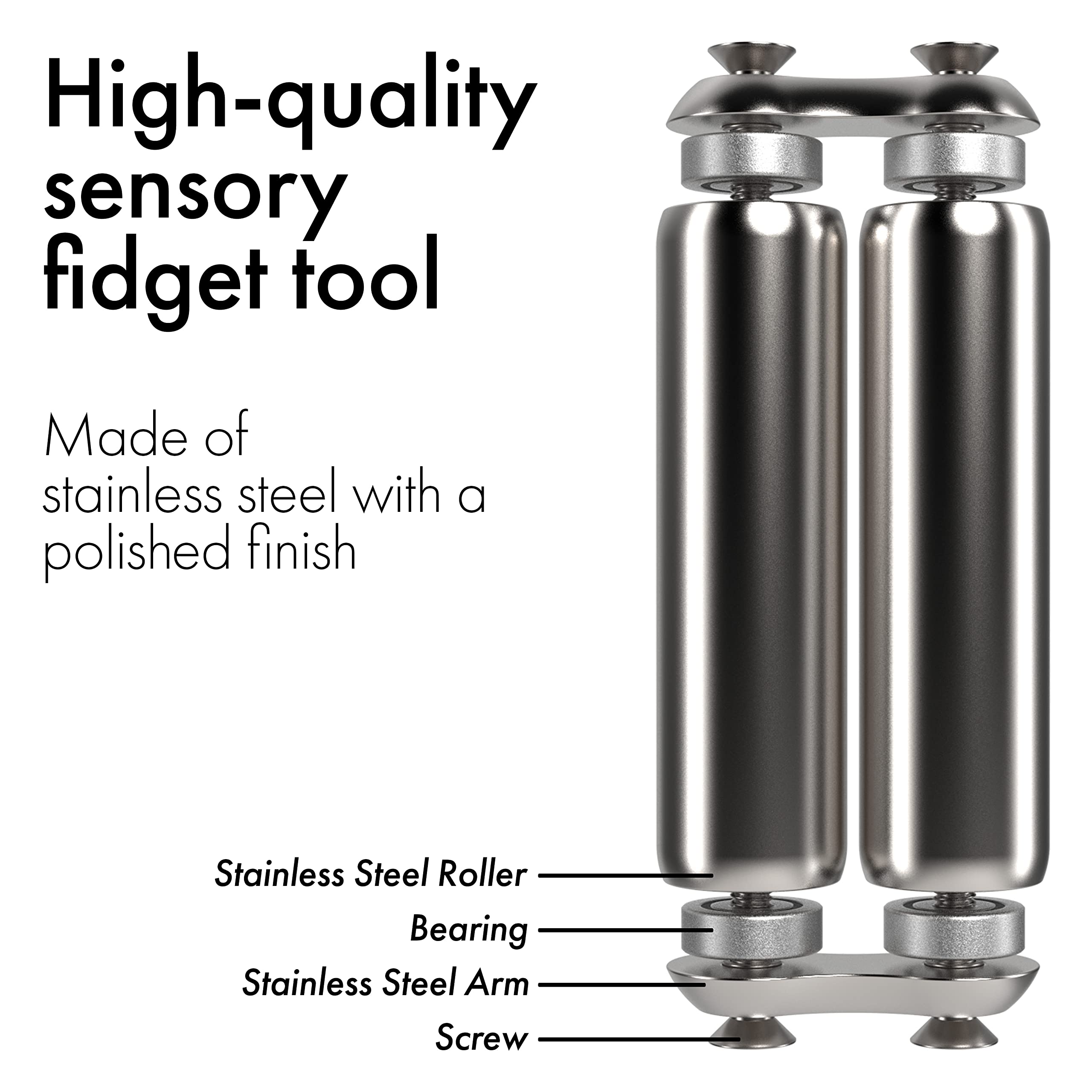 ONO Roller in hand shows handheld-fidget action for better concentration.