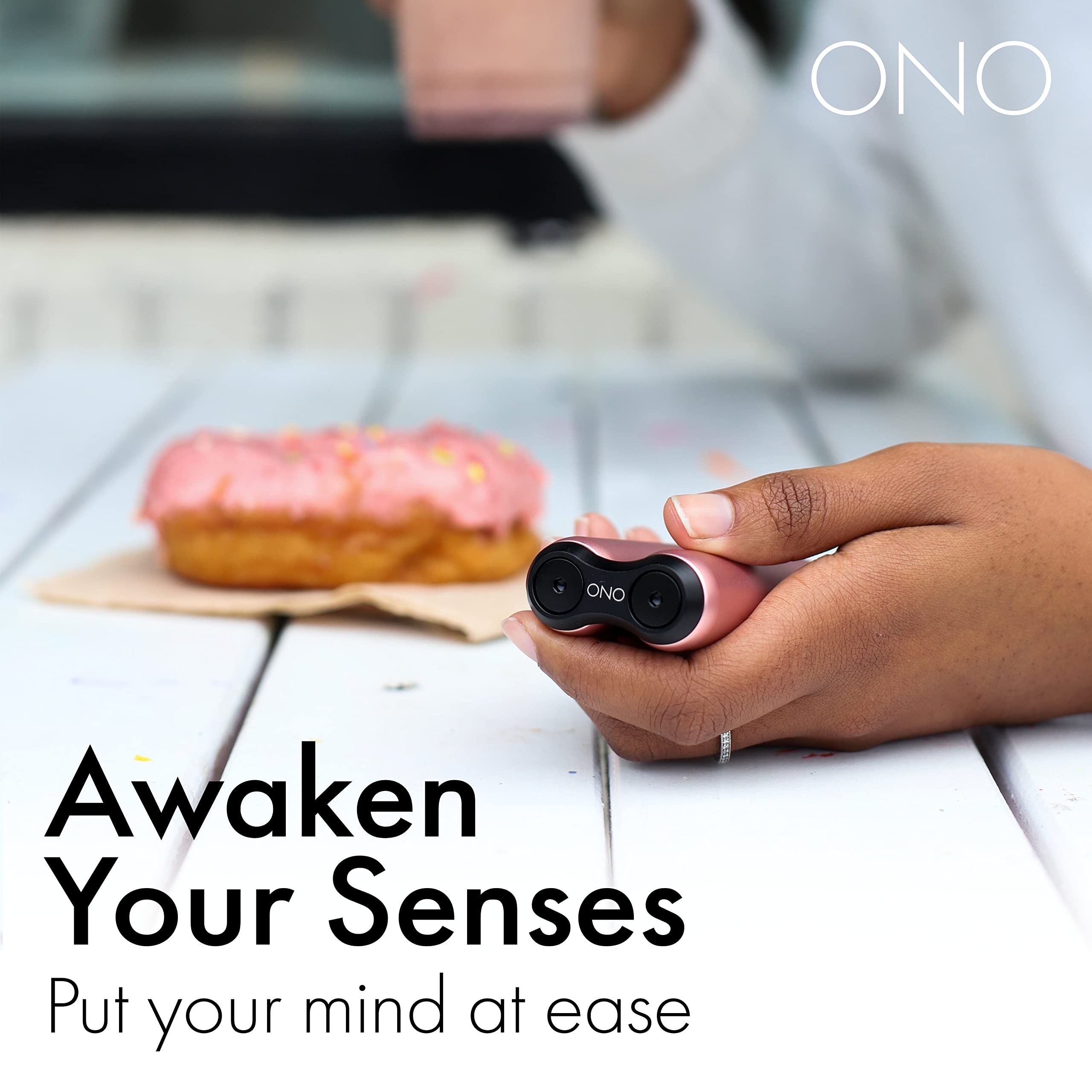 ONO Roller rose gold packaging ready gift option for desk dwellers and commuters.