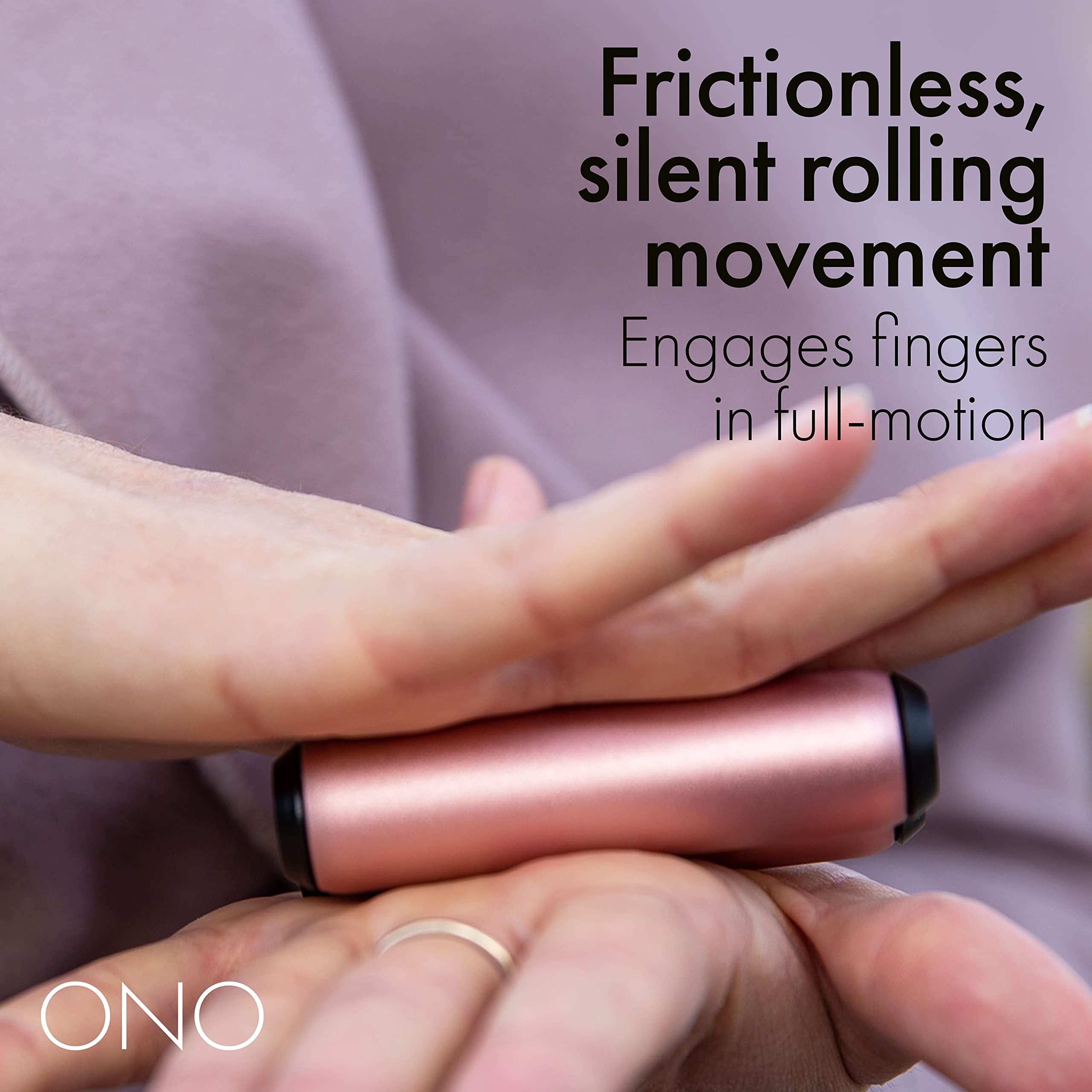 ONO Roller rose gold portable for on-the-go focus and discreet stress management.