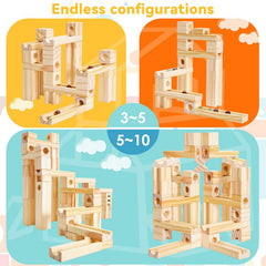 Onshine collaborative set supports teamwork as kids build together with pine wood.