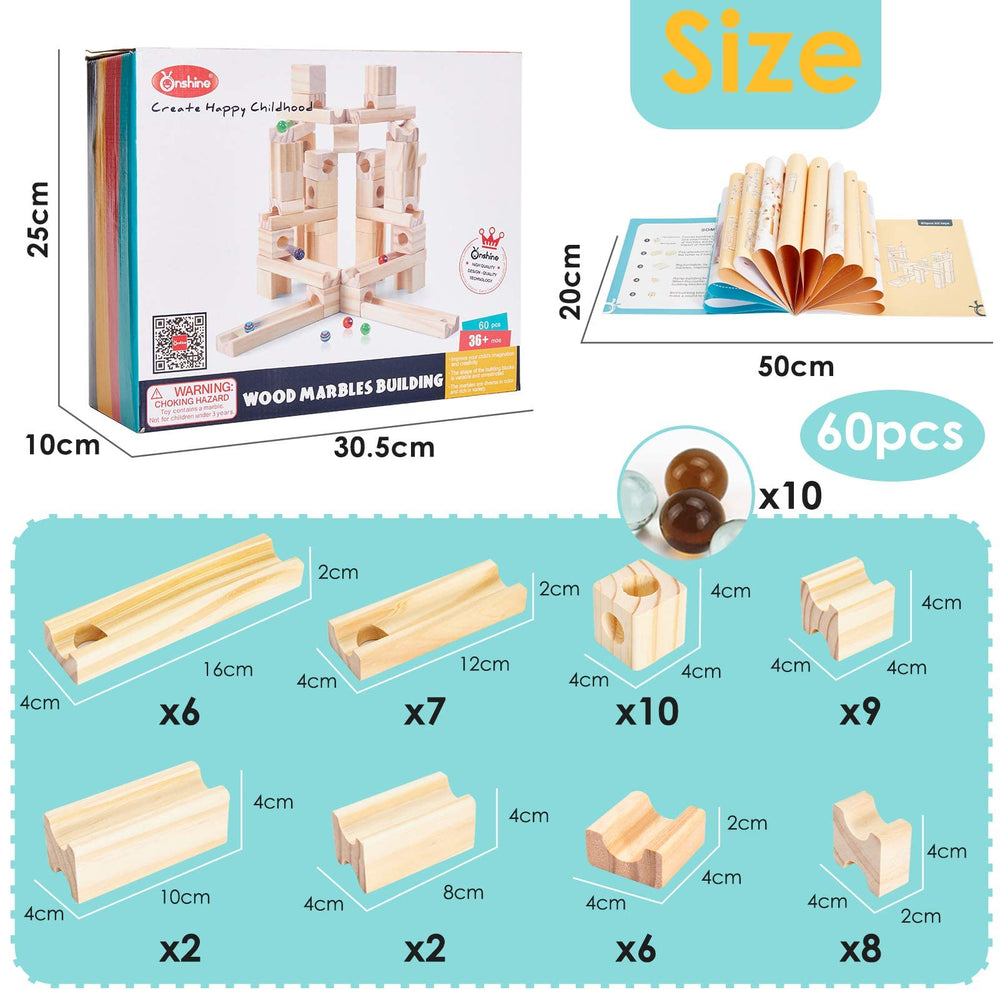 Onshine natural pine blocks are smooth with rounded edges for safe play.
