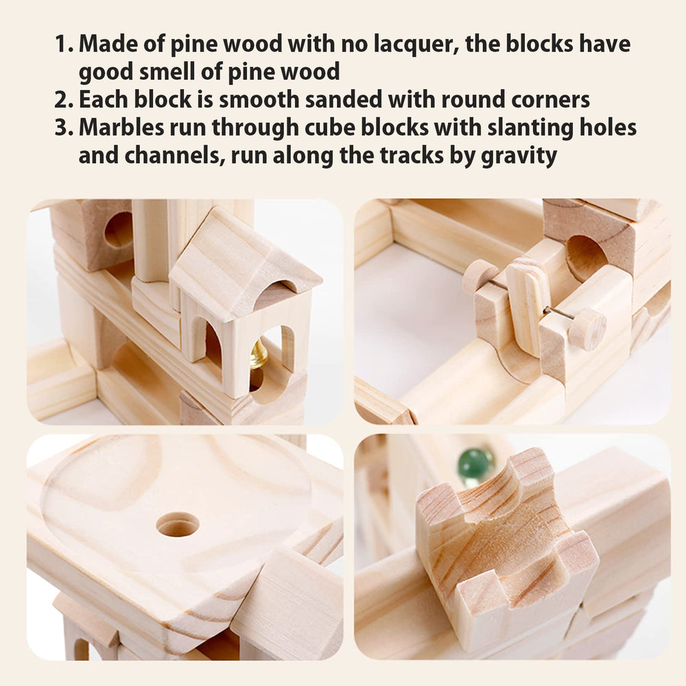 Onshine wooden blocks and tracks support collaborative play with peers