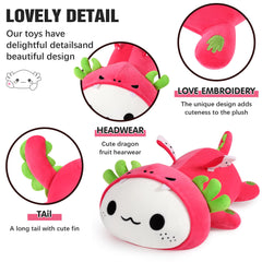 Onsoyours axolotl dragon fruit plush hugging size, ideal for bedtime cuddles