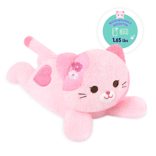 Onsoyours Sakura Cat plush front view showing soft warmth for comforting hugs.