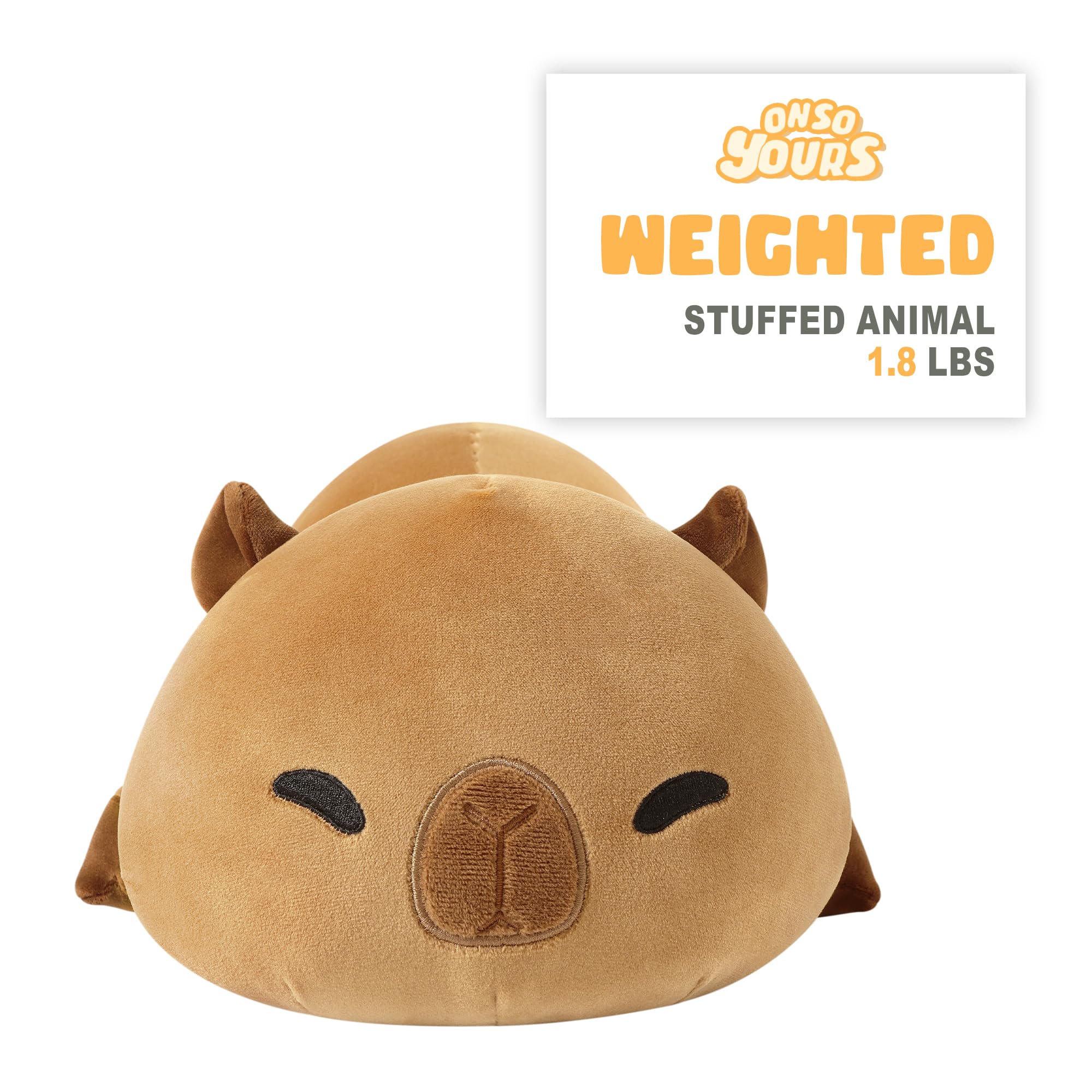 Onsoyours soft furry capybara plush toy close-up showing cozy fur warmth.