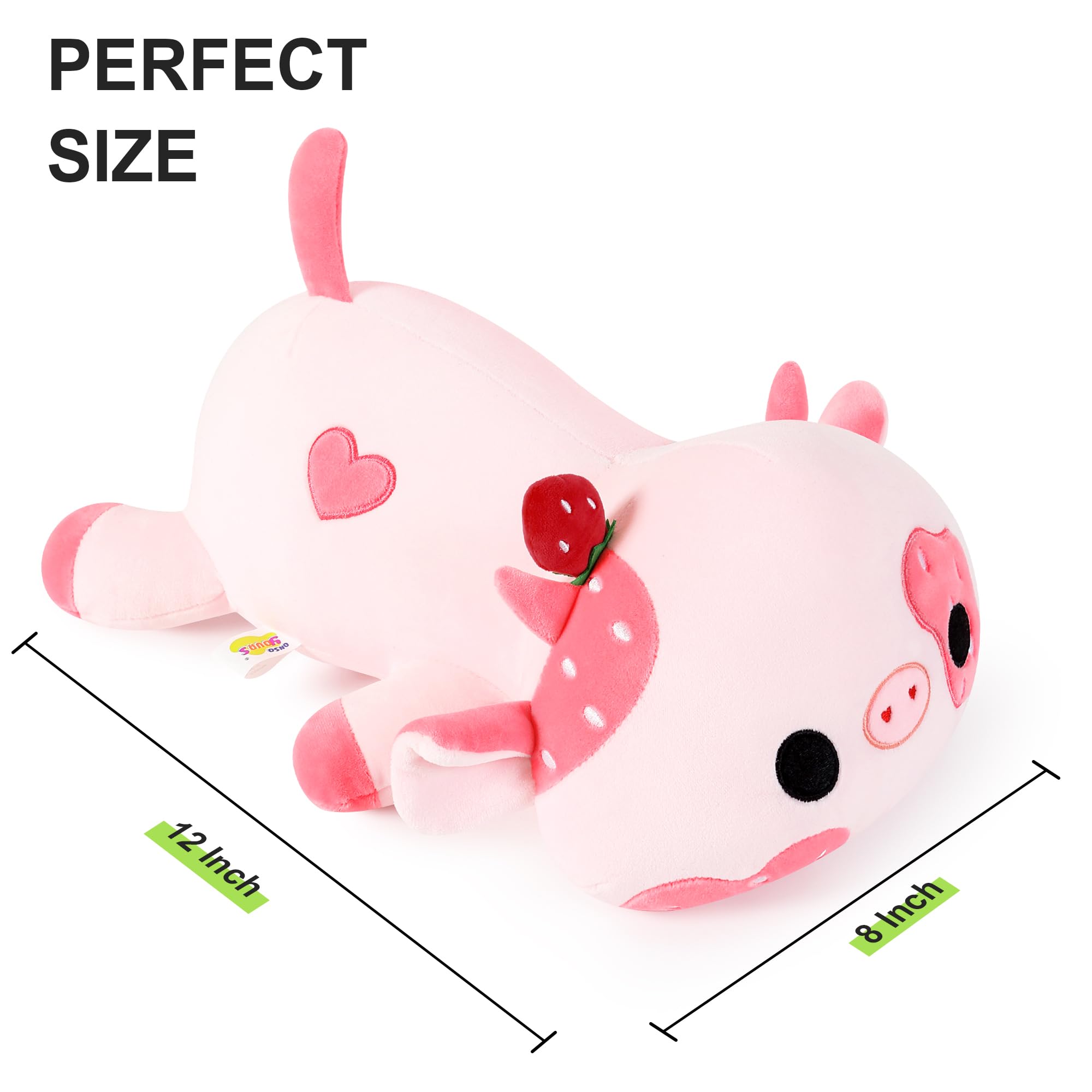 Onsoyours Cozy cow plush on bed adds warmth to family spaces.