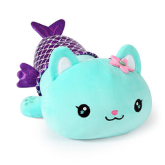Onsoyours cute kitten mermaid plush blue 12in for cozy hugs