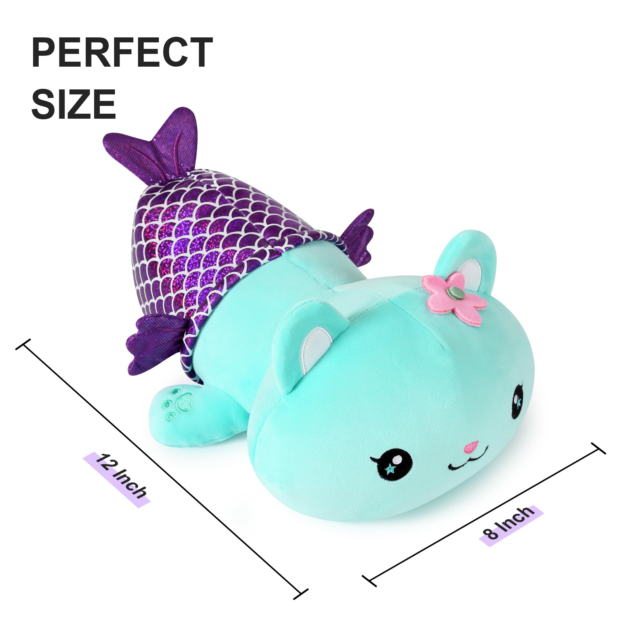 Onsoyours plush toy kitten mermaid playing