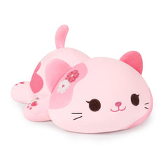 Onsoyours Sakura Cat Plush front view, soft pink fur for cozy hugs