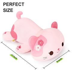 Onsoyours Sakura Cat Plush side view highlighting compact 13 inch size