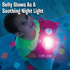 Ontel Star Belly Dream Lites Kitty belly press turns on the glow.