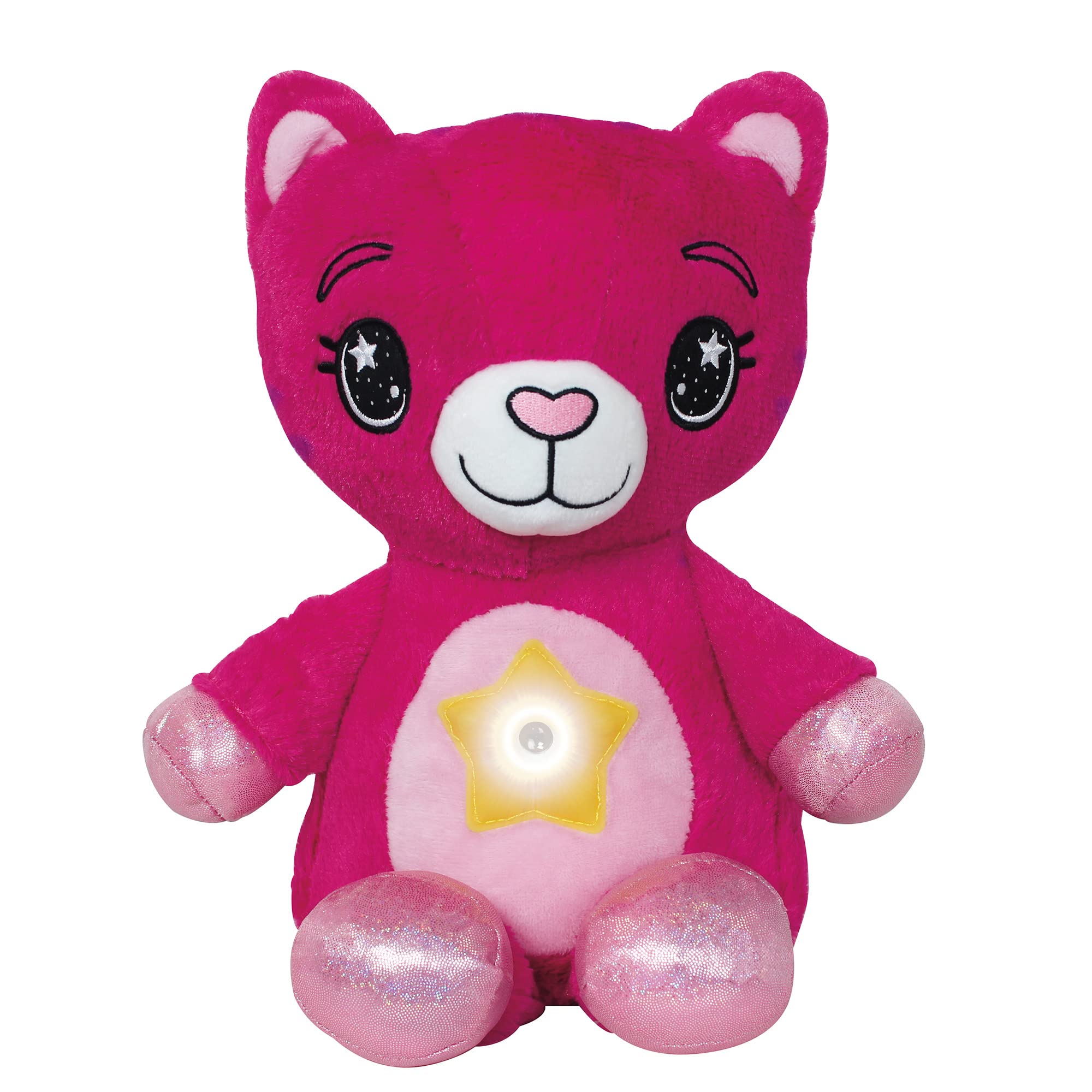 Ontel Star Belly Dream Lites Kitty projects ceiling stars for calming sleep routines.